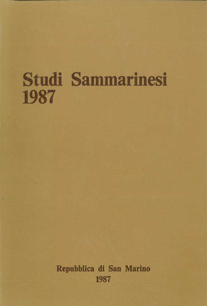 Studi Sammarinesi di scienze arte e lettere 1987