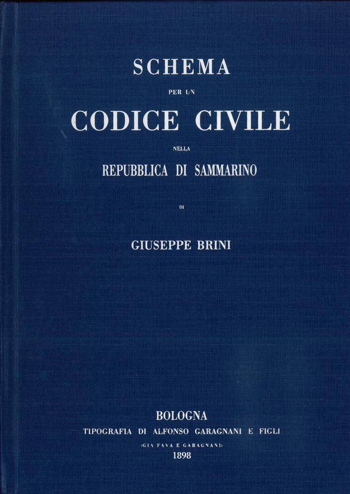 Schema per un codice civile nella Repubblica di San Marino