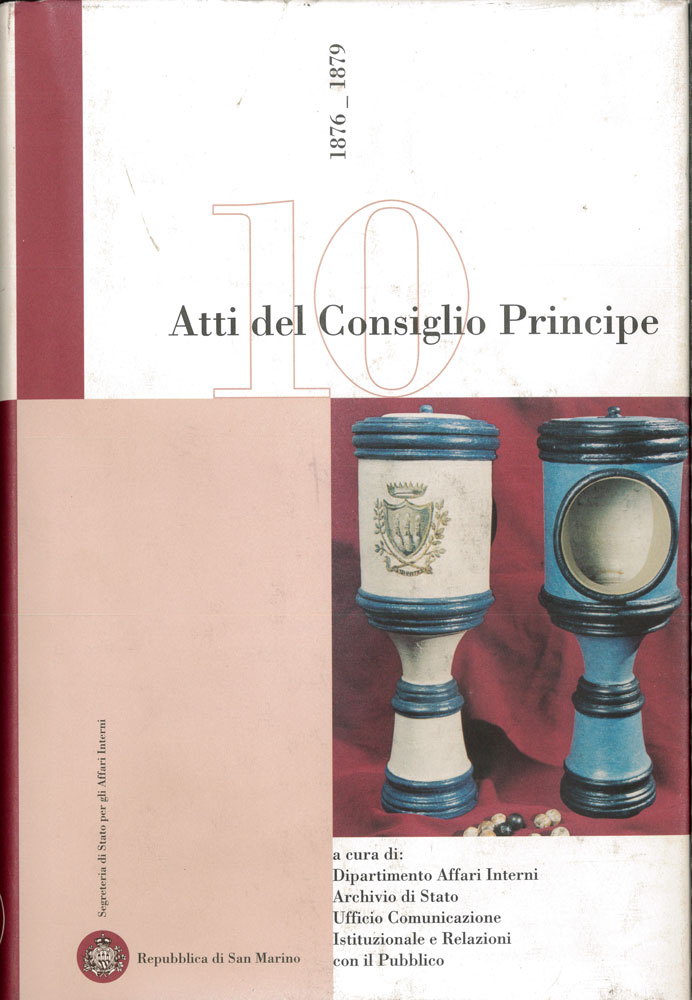 Atti del consiglio Principe 10. 1876-1879