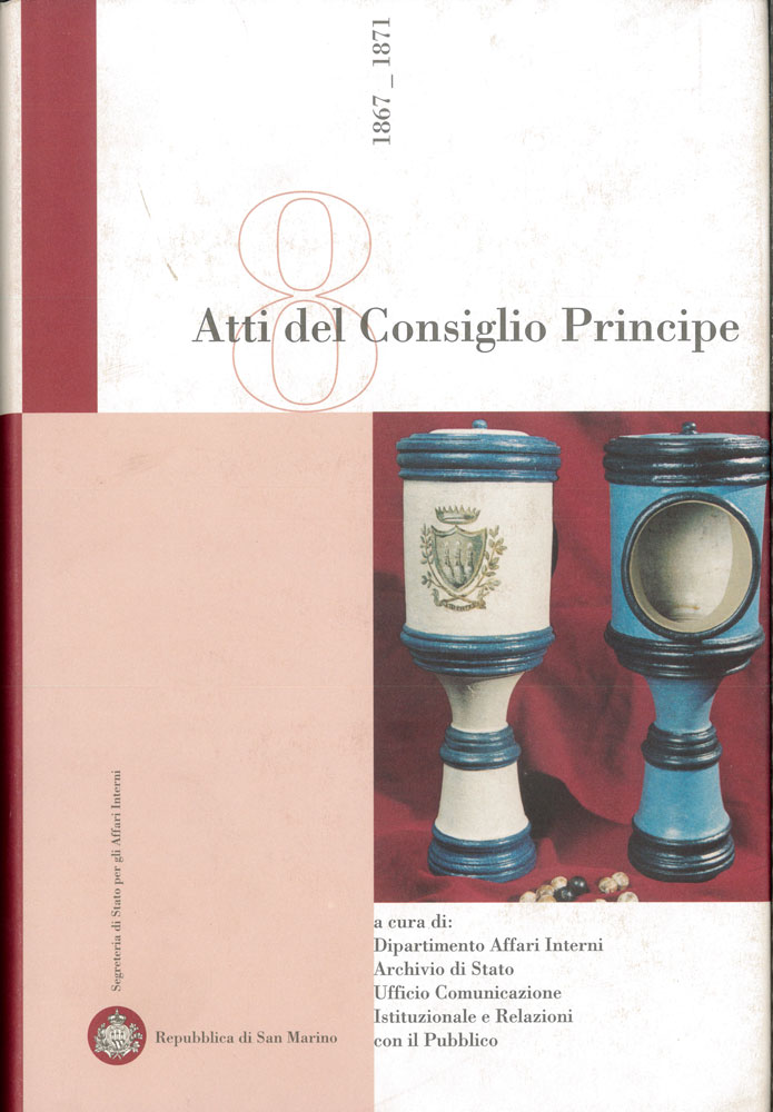 Atti del consiglio principe 8. 1867-1871