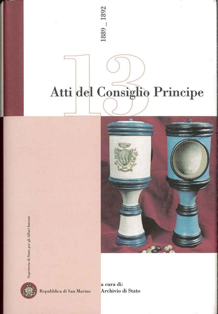 Atti del consiglio principe 13. 1889-1892