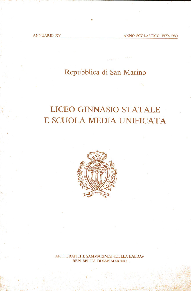 Liceo Ginnasio Statale e Scuola Media Unificata. Anno scolastico 1979-1980