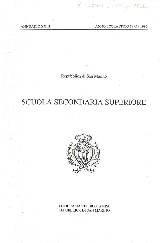 Annuario Scuola Secondaria Superiore anno scolastico 1995-1996