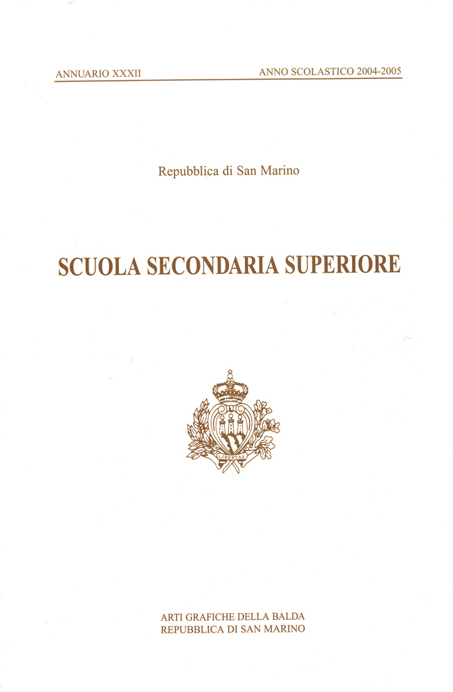 Annuario Scuola Secondaria Superiore anno scolastico 2004-2005