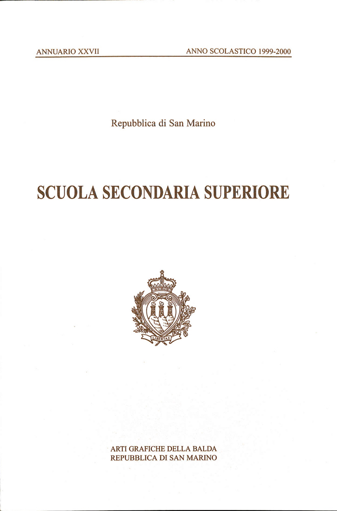 Annuario Scuola Secondaria Superiore anno scolastico 1999-2000