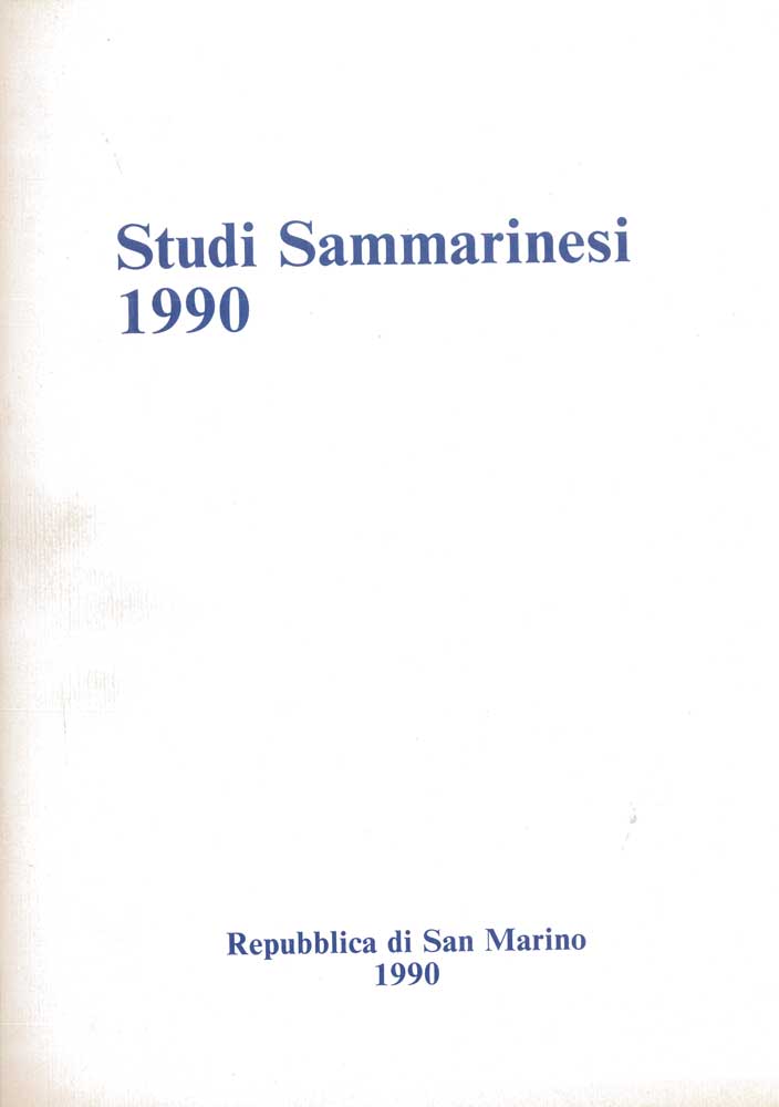 Studi Sammarinesi di scienze arte e lettere 1990